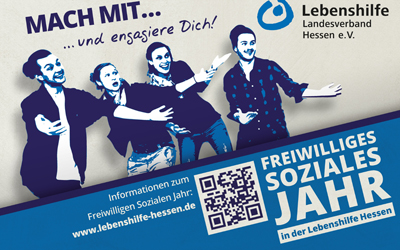 Banner Lebenshilfe Landesverband Hessen zum Freiwilligen Soziales Jahr 